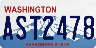 WA license plate AST2478