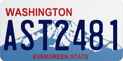 WA license plate AST2481