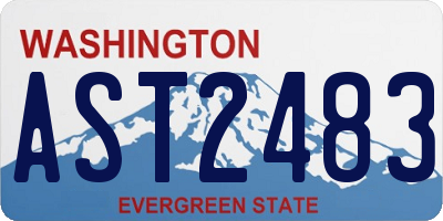 WA license plate AST2483