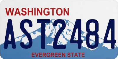 WA license plate AST2484