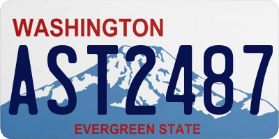 WA license plate AST2487