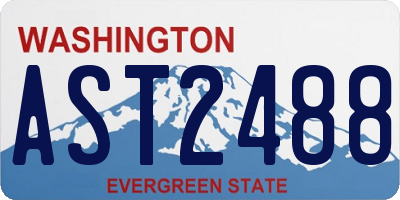 WA license plate AST2488