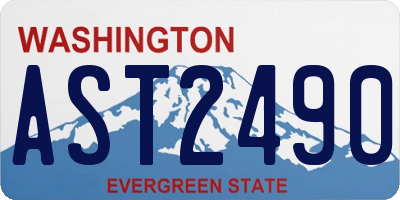 WA license plate AST2490