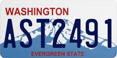 WA license plate AST2491