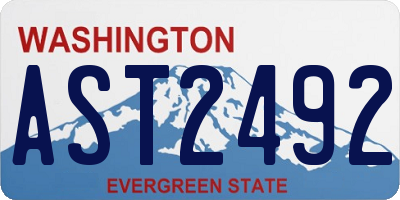 WA license plate AST2492