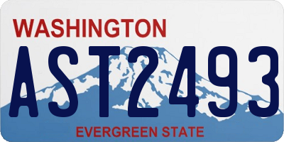WA license plate AST2493