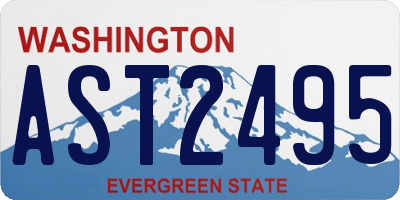 WA license plate AST2495