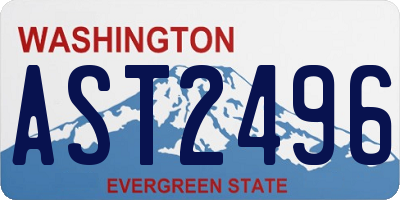 WA license plate AST2496
