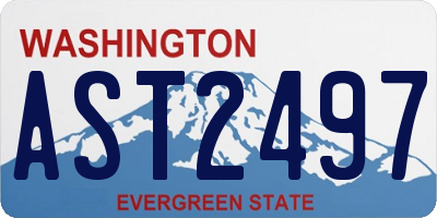 WA license plate AST2497
