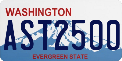WA license plate AST2500