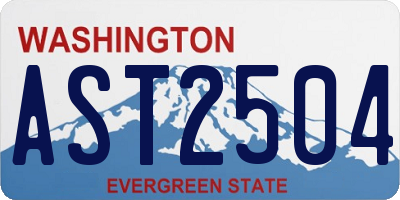 WA license plate AST2504