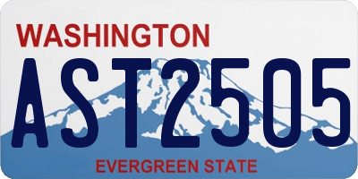 WA license plate AST2505