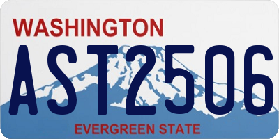 WA license plate AST2506