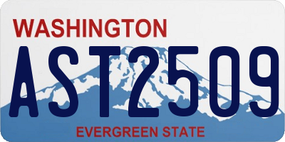 WA license plate AST2509