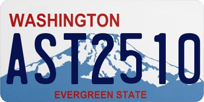 WA license plate AST2510