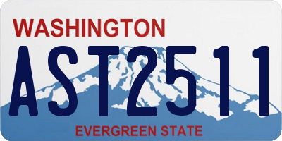 WA license plate AST2511