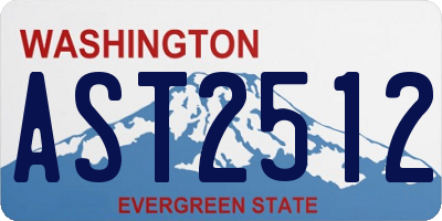 WA license plate AST2512
