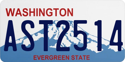WA license plate AST2514
