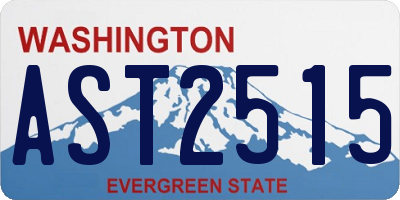 WA license plate AST2515