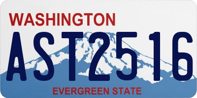 WA license plate AST2516
