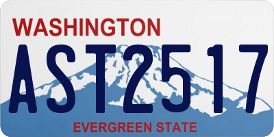 WA license plate AST2517