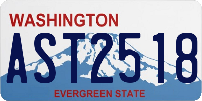WA license plate AST2518