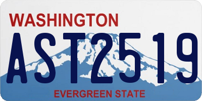 WA license plate AST2519