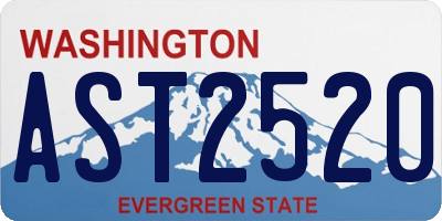 WA license plate AST2520