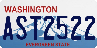 WA license plate AST2522