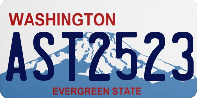 WA license plate AST2523