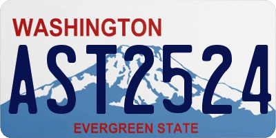 WA license plate AST2524