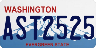 WA license plate AST2525
