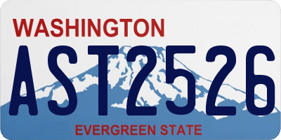 WA license plate AST2526