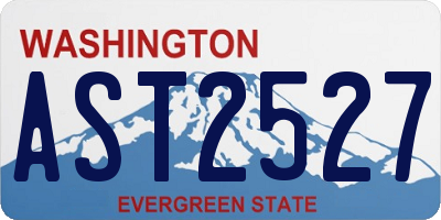 WA license plate AST2527