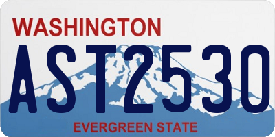 WA license plate AST2530