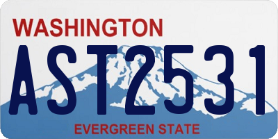 WA license plate AST2531