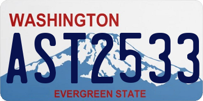 WA license plate AST2533