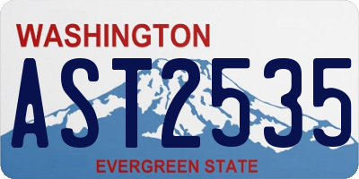 WA license plate AST2535