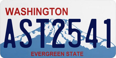 WA license plate AST2541