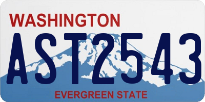 WA license plate AST2543