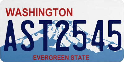 WA license plate AST2545