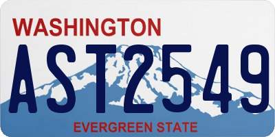WA license plate AST2549