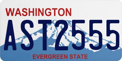 WA license plate AST2555