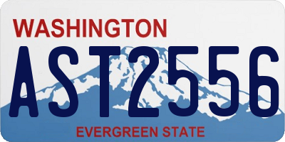 WA license plate AST2556