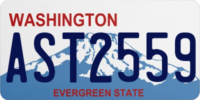 WA license plate AST2559