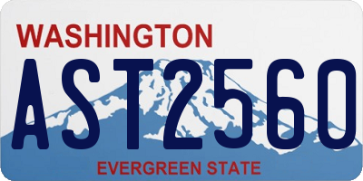 WA license plate AST2560