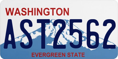 WA license plate AST2562