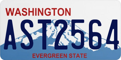 WA license plate AST2564