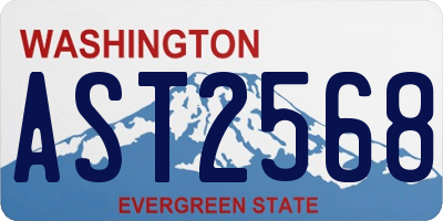 WA license plate AST2568