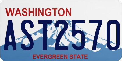 WA license plate AST2570